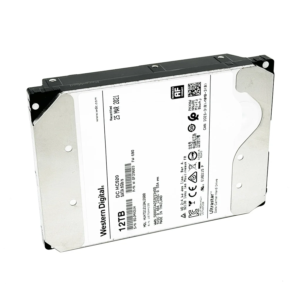 Usado Disco Rígido Interno, Servidor para PC, SATA 6.0Gbps, 7200 RPM, 256MB Cache, 3.5 ", 8TB, 12TB, HDD