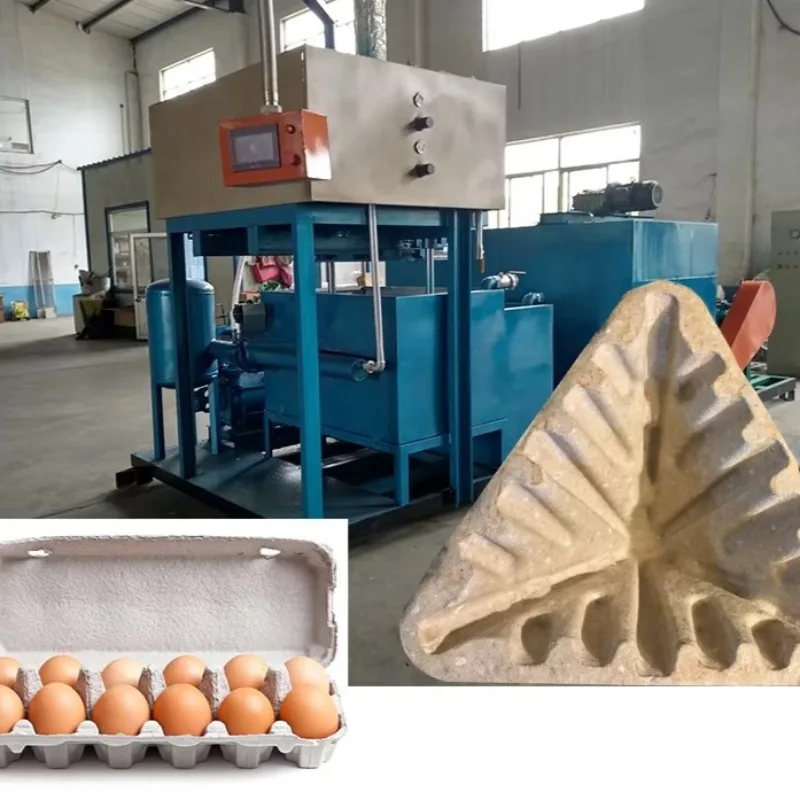 Automatic Paper Pulp Egg Tray Making Machine Moulding Production Line For Chicken Farm Egg Crate Manufacturing Business