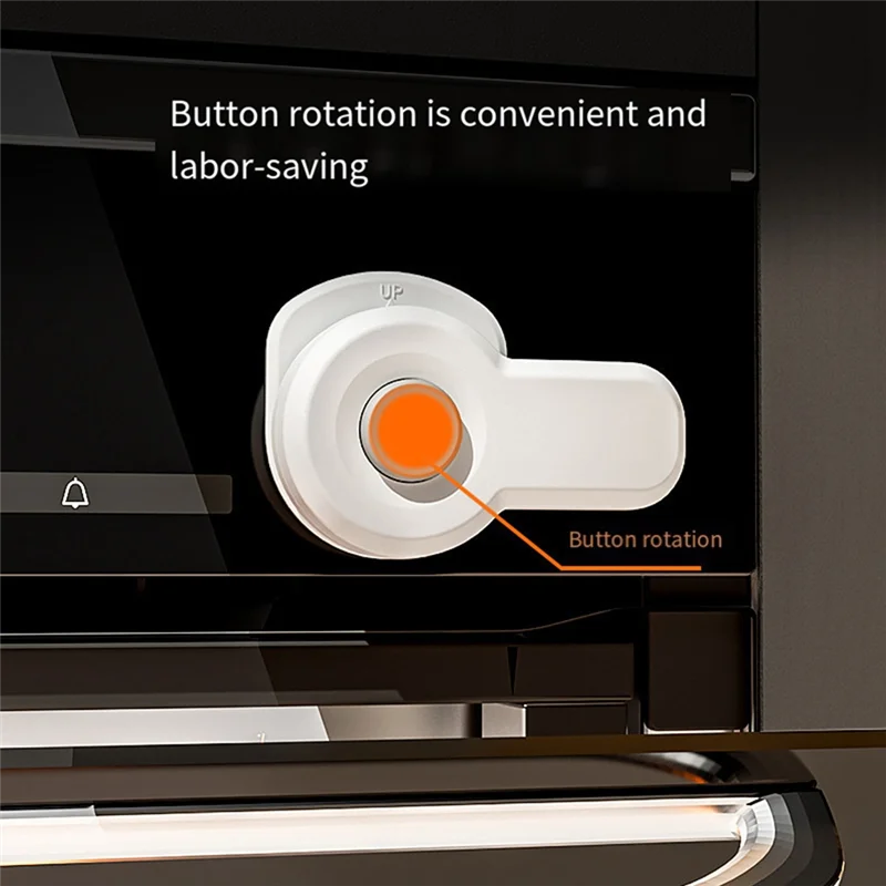 ABZZ-10Pcs 안전 잠금 장치 오븐 도어 홈 전자 레인지 도어 개방 방지 걸쇠 고정 장치 구멍없는 아기 잠금 걸쇠 보호 잠금 장치