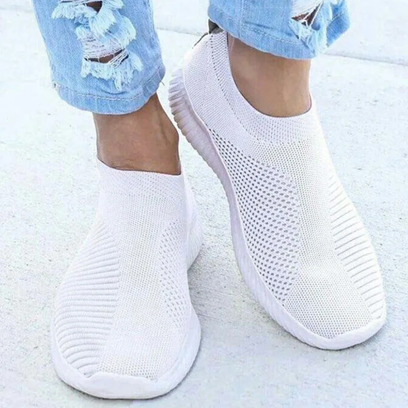 Damskie trampki białe buty damskie wsuwane tenisówki na co dzień buty wulkanizowane dla kobiet sportowe Zapatillas De Mujer obuwie damskie