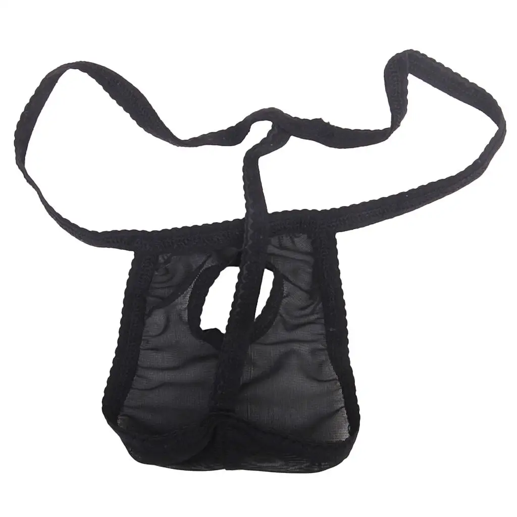 

Sexy Men Mesh Open G-string T-back Pouch Posing Strap Underwear