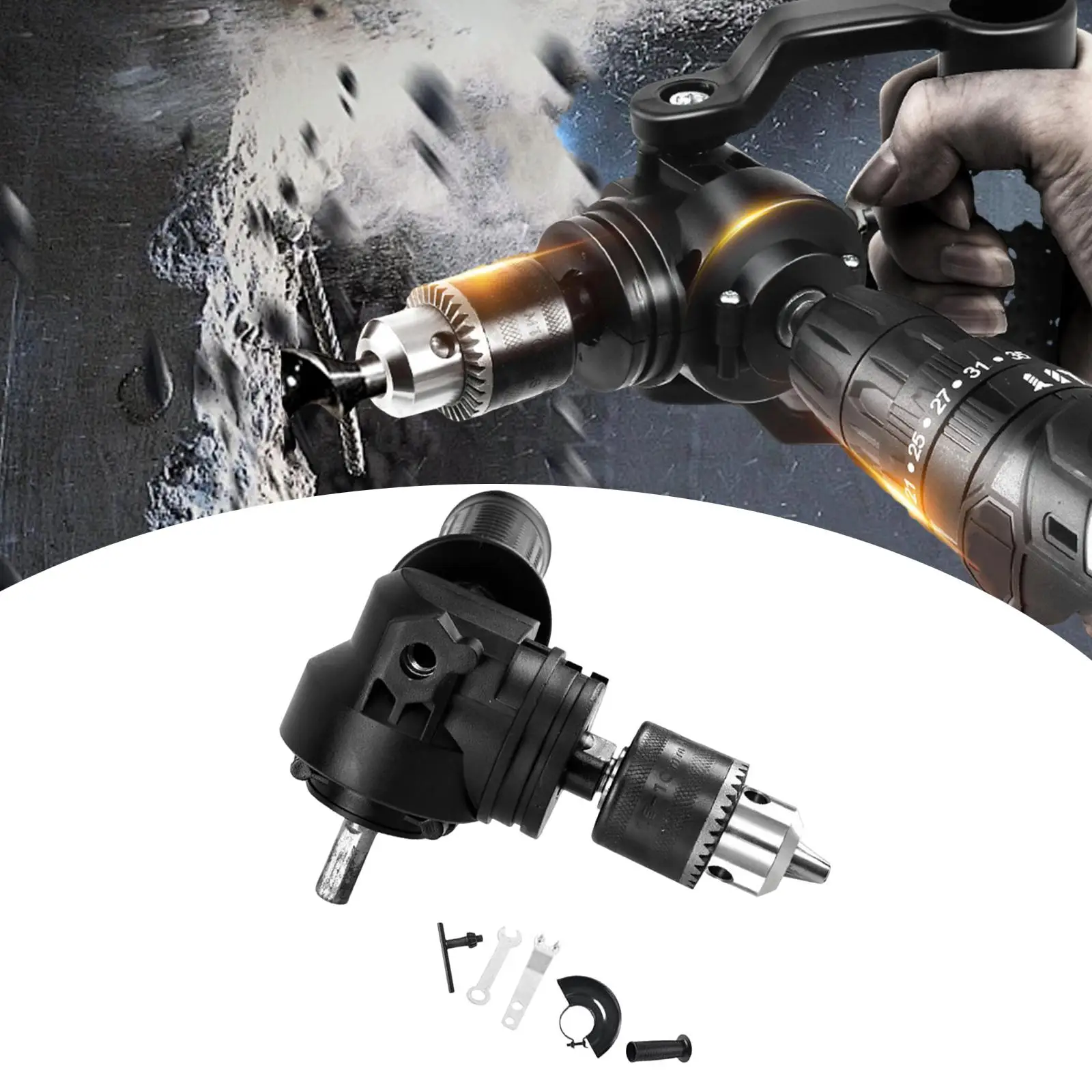 

Right Angle Bend Extension Chuck Drill Attachment Easily Install Accessories