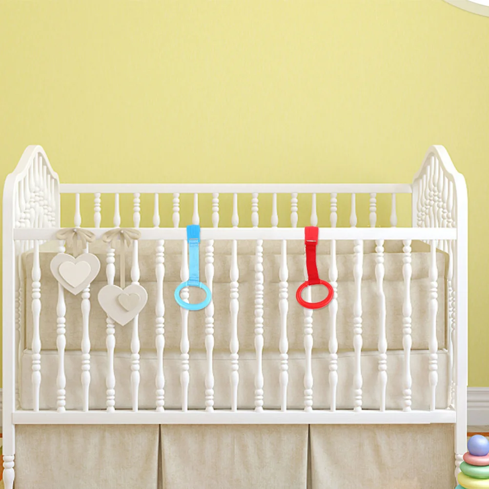 2 pezzi anelli per tirare il bambino durevole culla in piedi maniglia appesa strumento di assistenza alla camminata per neonati aiuti alla formazione per l'apprendimento