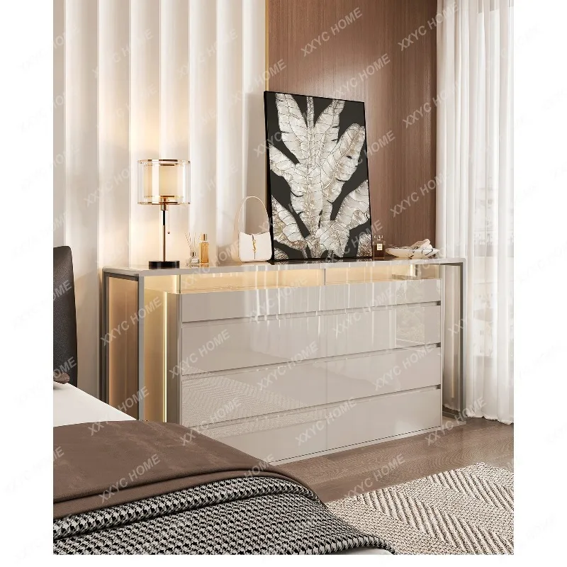 XXLight luxury bedside chest cabinet Bedroom cloakroom Jewelry storage Jewelry cabinet Minimalist bucket cabinet