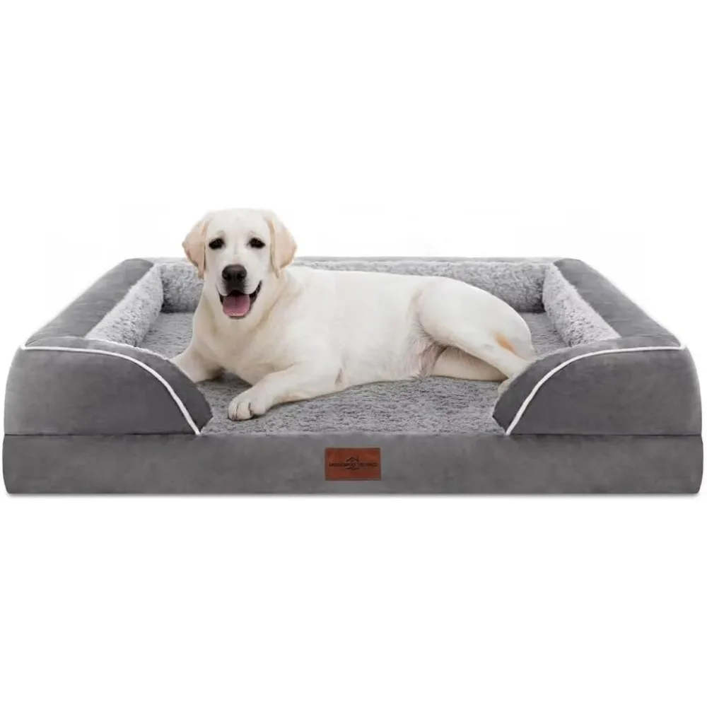 

Jumbo Dog Bed for Extra Large Dogs, Waterproof Orthopedic Bed, Jumbo Breed Bed, PV Washable Sofa Bed with Removable