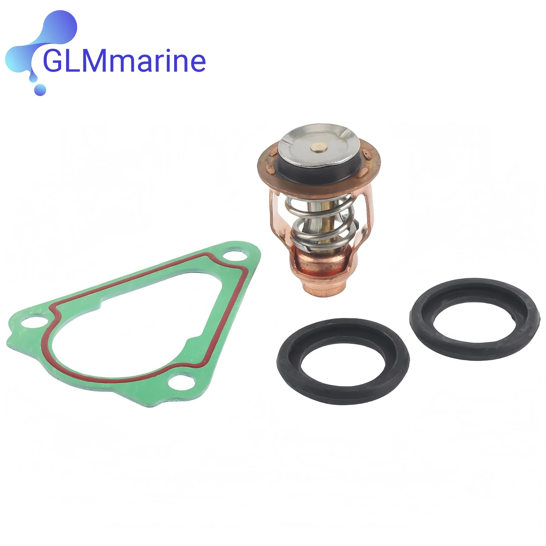 60°C Thermostat Kit 67F-12411 for Yamaha Suzuki 4 Stroke 75-250 HP Outboard Motor 6CB-12411 17670-90J00 17670-90J01 18-3632 image 3