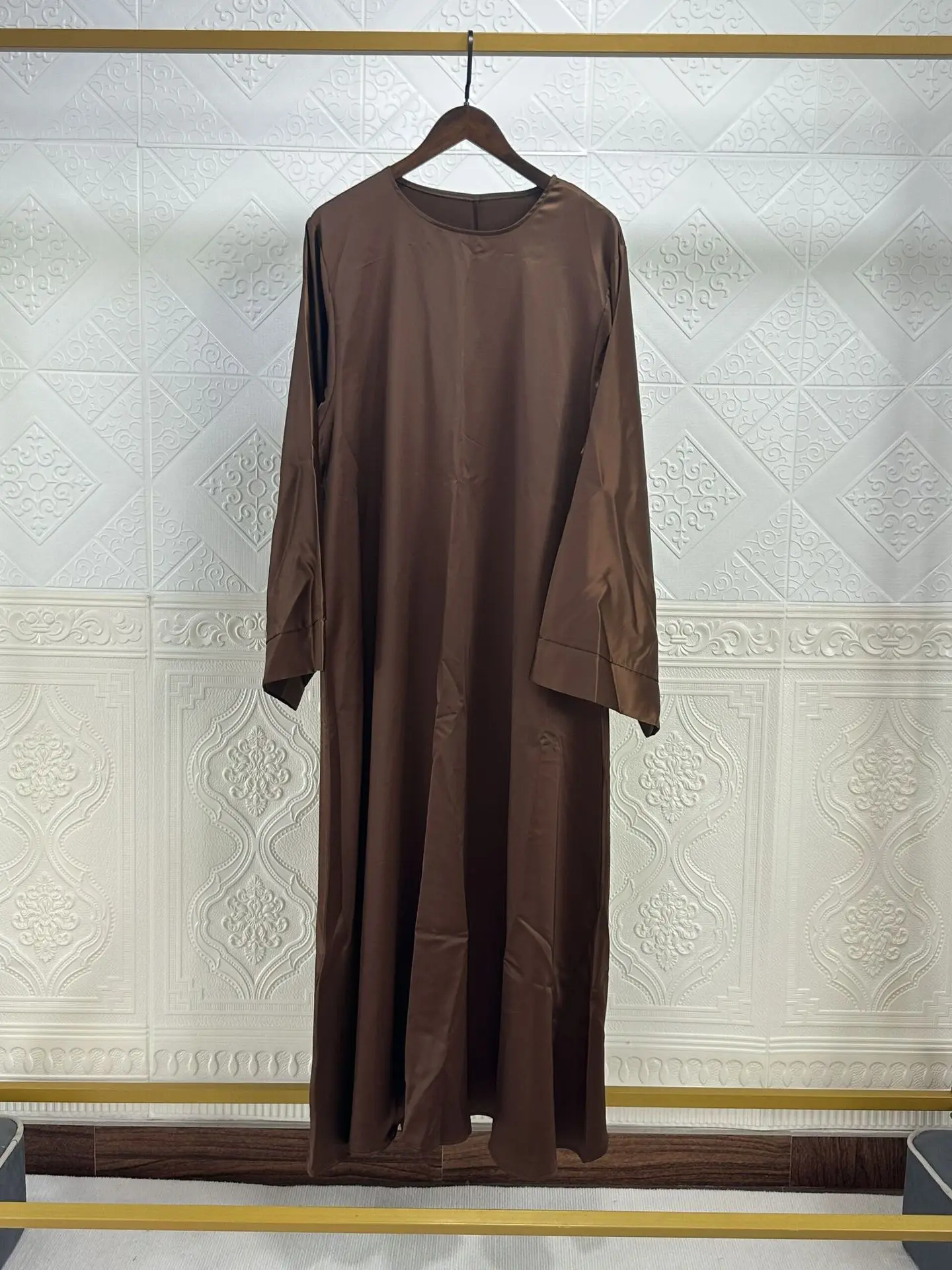 Vestido de fiesta musulmán árabe Eid para mujer, Abaya de manga larga, Jalabiya, caftán de satén, bata de ramadán de Dubái, 2024