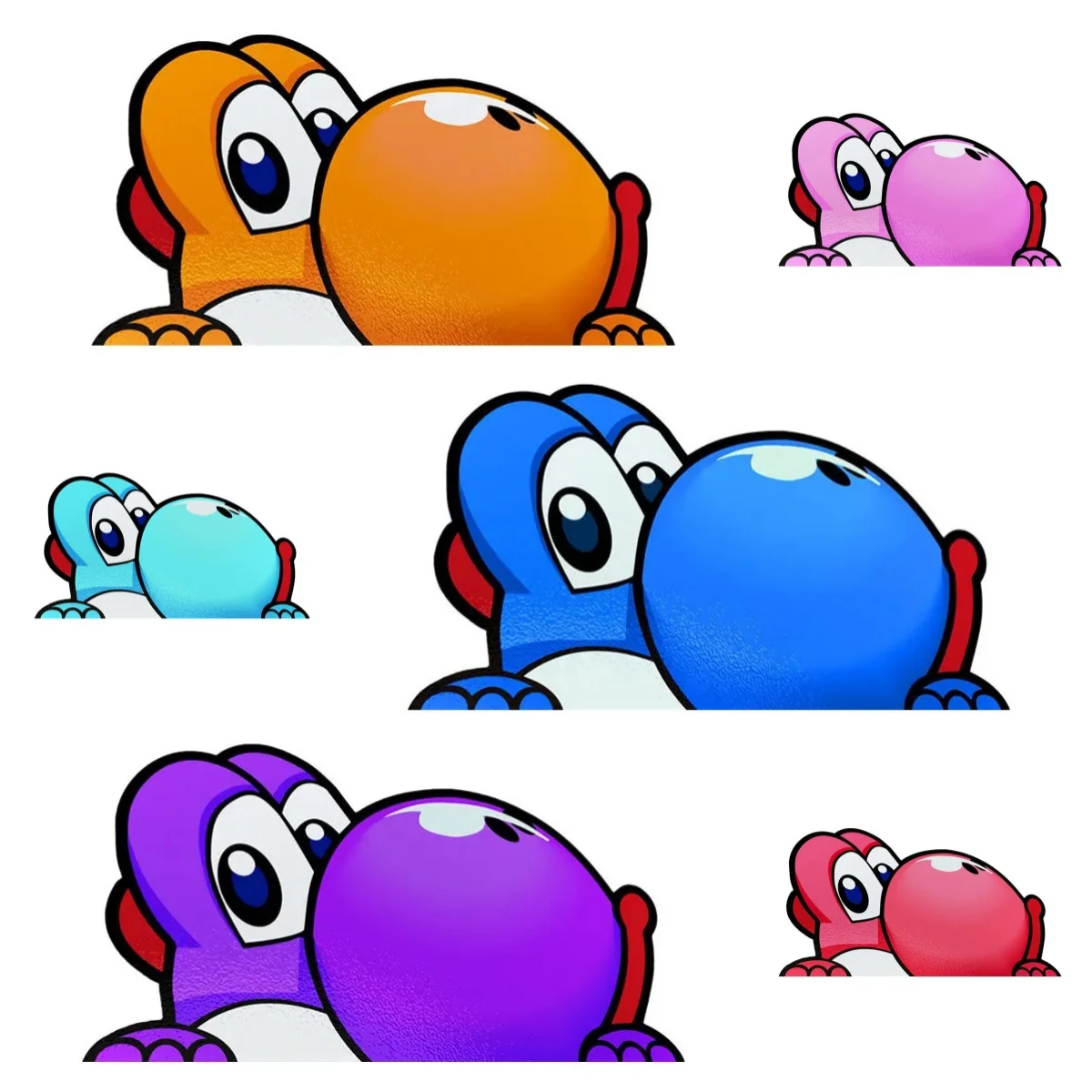 

Cartoon Animal Dinosaur Yoshi Peeker Car Sticker Vinyl Sticker Waterproof Sun Block Decorative Scratch PVC Wholesale