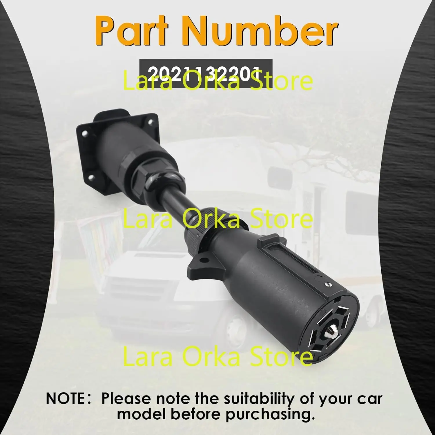 New Upgrade 2021132201 Connector Adapter with Power Switch Camera Adapter System 7 Pin for RV Trailer Camera System