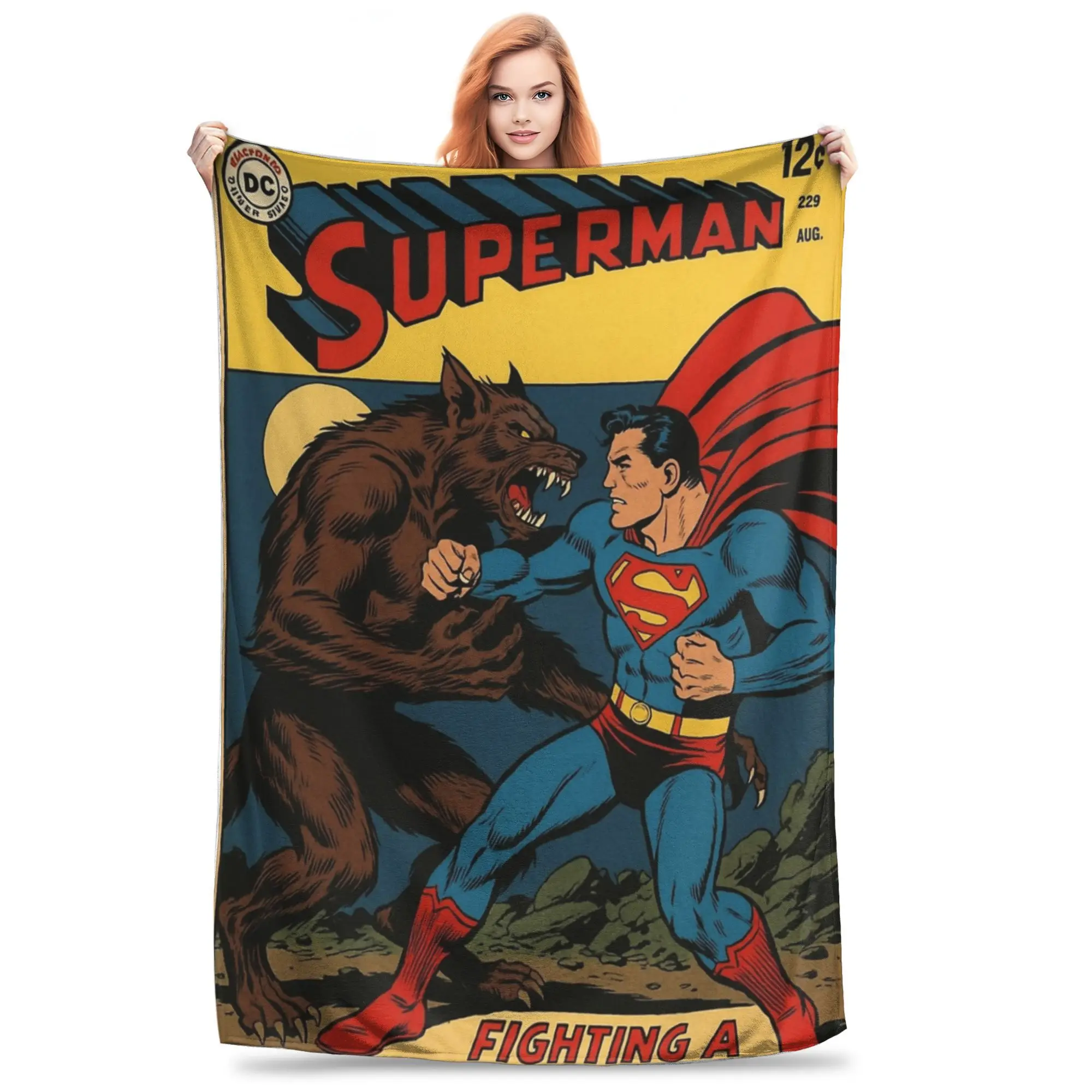

Supermans Comic Blanket Fleece Throw Blanket Bed Sofa Decoration Soft Warm Bedspreads,