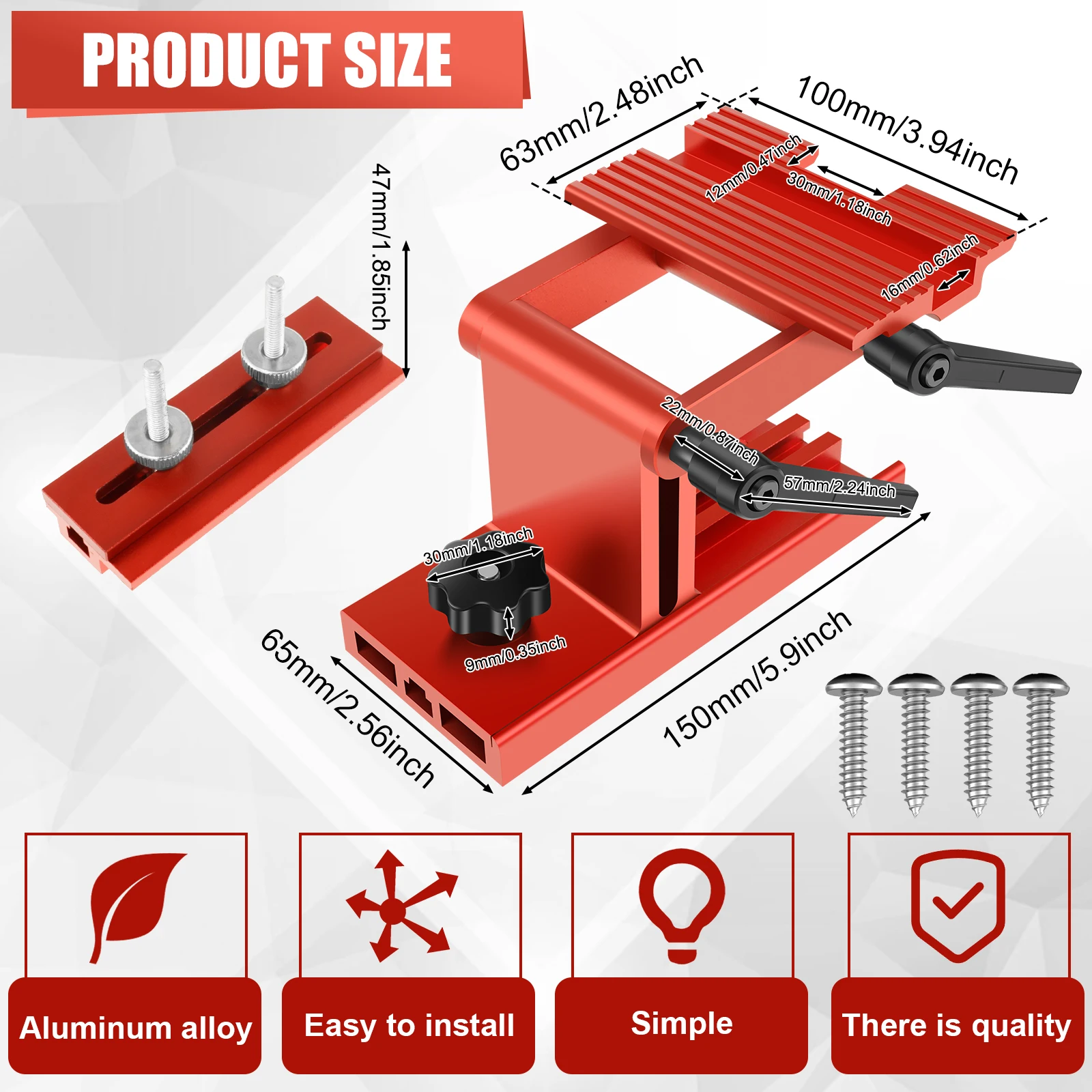 Maschera per affilare il resto dell'utensile di ricambio regolabile per smerigliatrici da banco da 6/8 pollici e strumento per il sistema di affilatura dei coltelli per una facile levigatura degli utensili