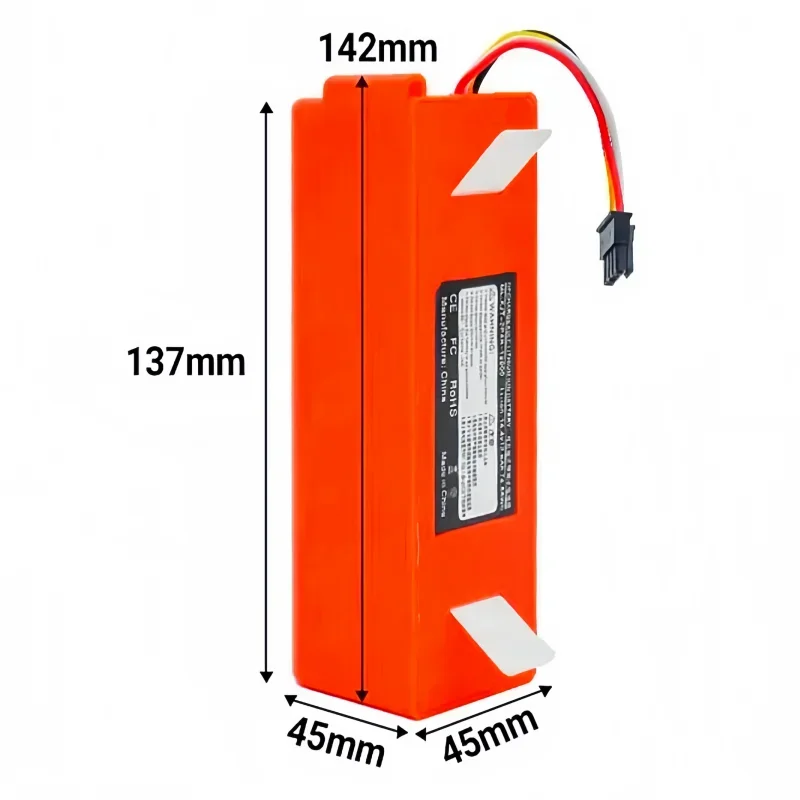 100% NEW 12800mAh 14.4V li-ion Battery Vacuum Cleaner accessories for xiaomi mi robot Robotics cleaner roborock S50 S51 T4