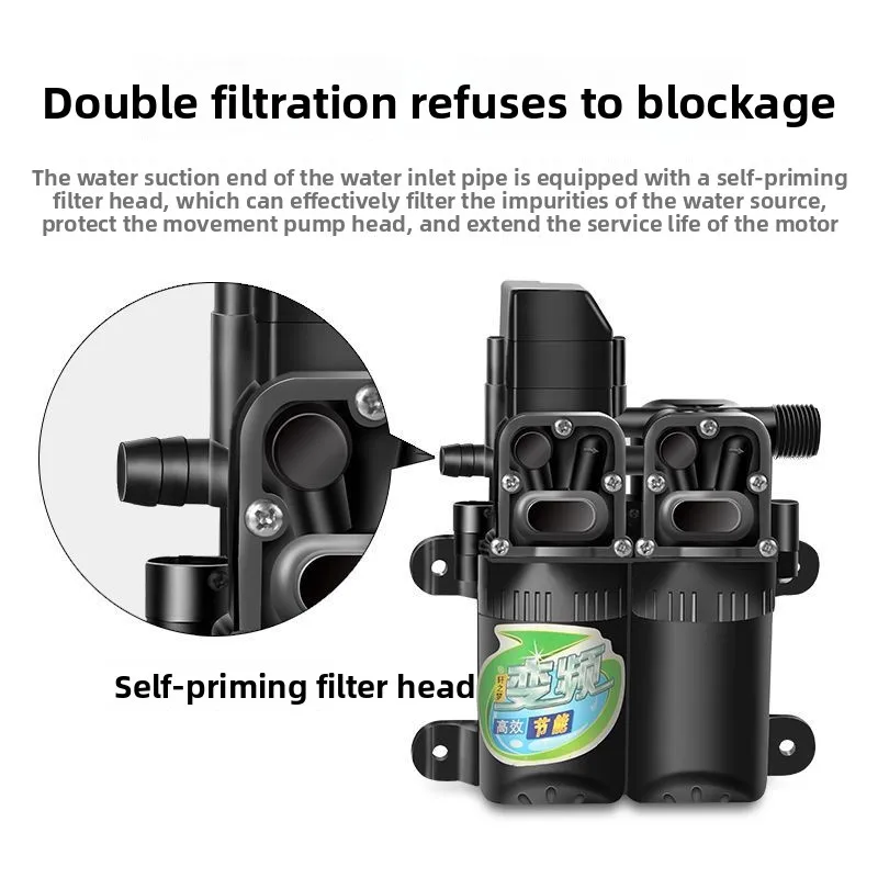 Double Pump Car Wash Machine 12v Household 220v High Pressure Car Wash Brush Water Gun Car Wash Artifact