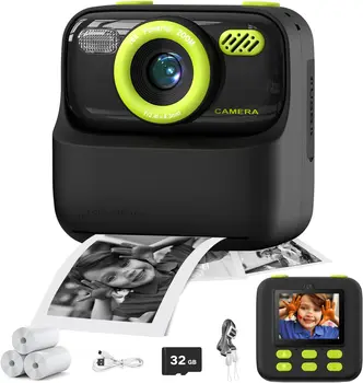 Kids Instant Print Camera, Birthday Gifts for Boys and Girls, Kids Digital Camera Toys,…