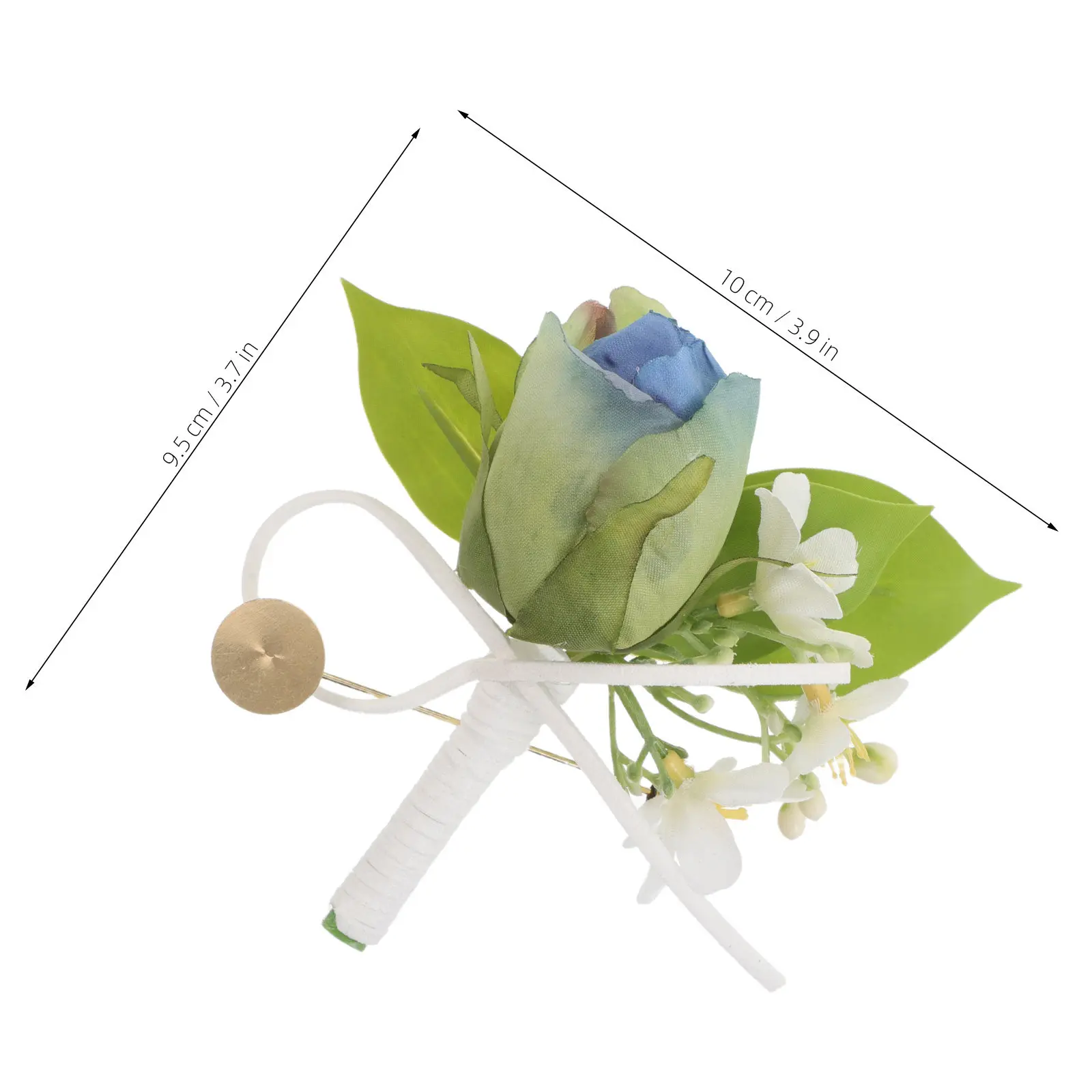 Elegant Faux Tulip Corsage Boutonniere Lightweight Wedding Chest Flower for Groomsmen Bridesmaids Bride Groom Shoulder Corsage