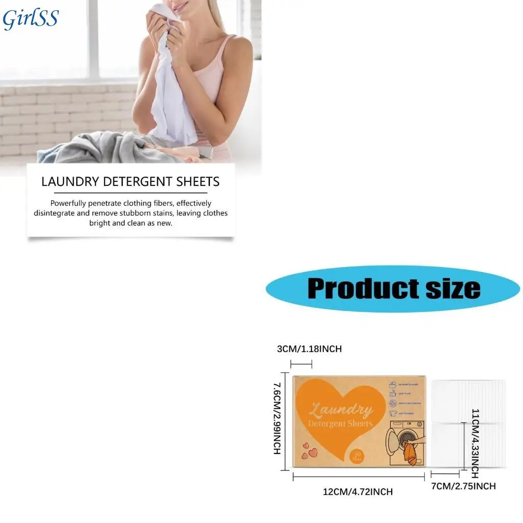 Travel Laundry Detergent Sheets Washing Detergent Sheets Plastic Washer Sheets Liquidless Laundry Sheets Strips T4MB
