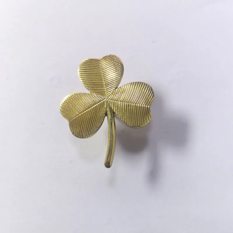 Brass Clover Furniture Handles Kitchen Cabinet Drawer Knobs Wardrobe Door Pulls Home Kitchen Hardware Accessories