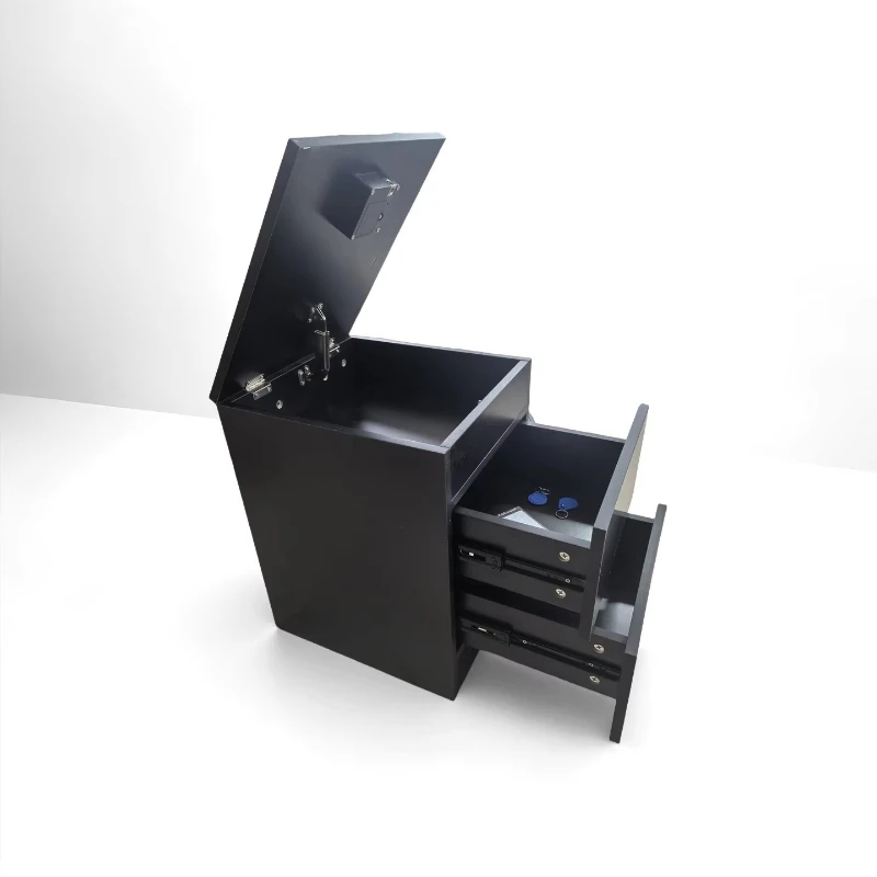 Modern safe and stylish secret storage gun rack for storing valuables, hidden compartment bedside table