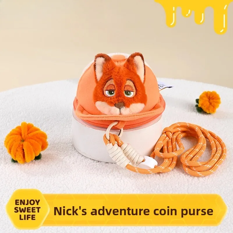 Soft Plush Judy Nick Multi-Function Crossbody Bag Coin Purse Earphone Case Key Holder Adjustable Strap Girl Birthday Christmas