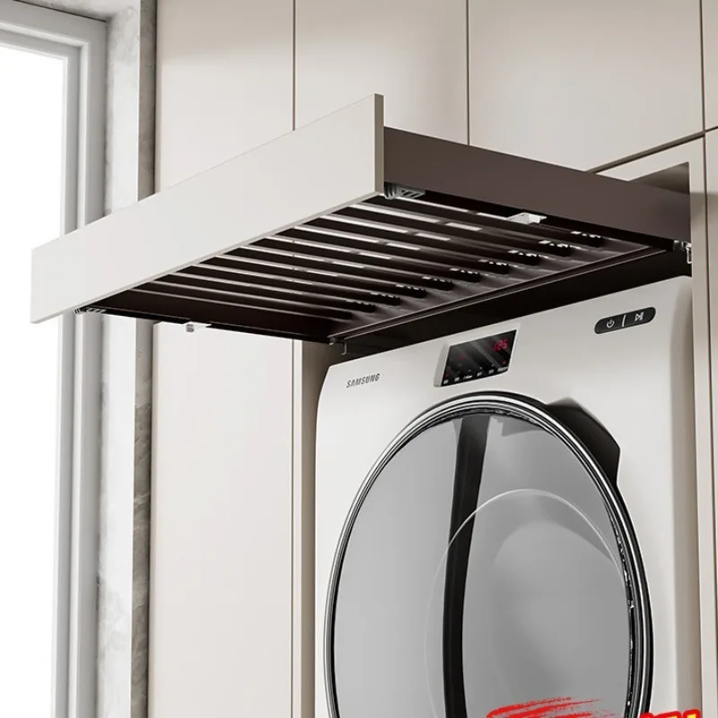 Invisible Drying Rack for Washing Machine, Hidden Pull-out Hanger above the Balcony of Pants Rack