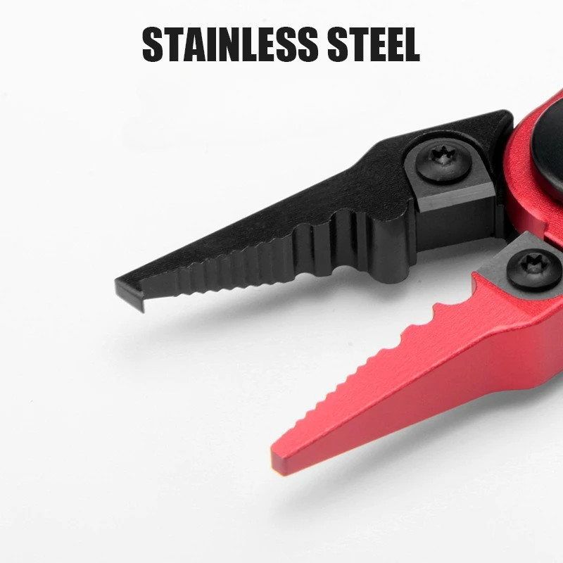 1 PCS Durable Aluminum Alloy Fishing Pliers with Gyro and Tungsten Steel Blade for Easy Catches Fishing Equipment Fishing Tools