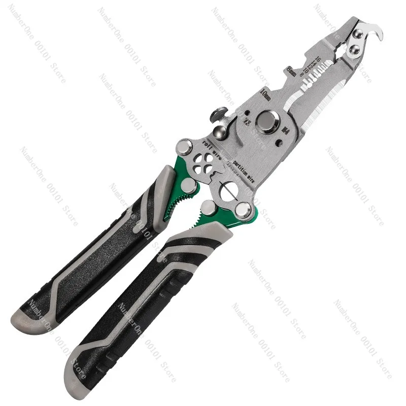 High-end folding multifunctional electrician wire stripping pliers special wire cutting pliers wire pulling pliers 18-in-1