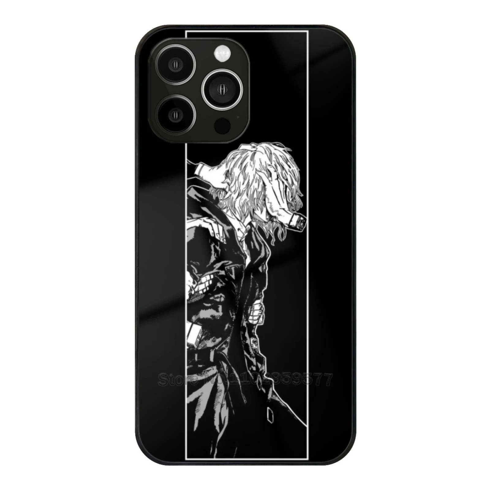 Tomura Shigaraki Tempered Glass Case For Iphone 15 14 13 12 11 Pro Max X 7 Plus Case Anime Manga Shippuden Sasuke Animelover