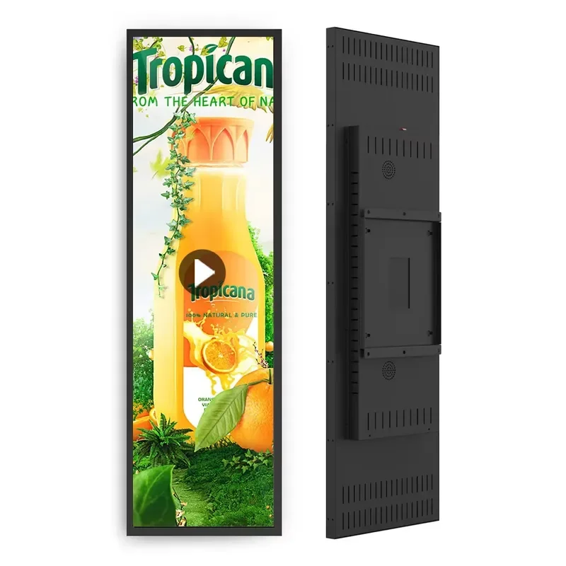 VETO Indoor LCD Bar Type 23.1 29 37 Inch Custom Strip Panel Commercial Advertising Media Player Android Stretch Bar LCD