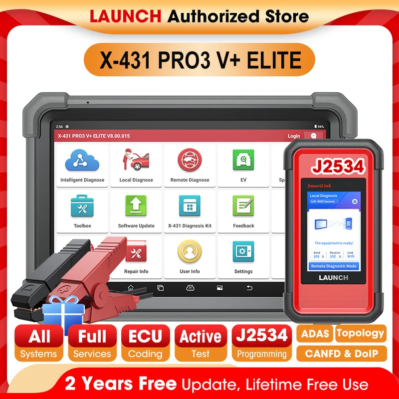 GL LAUNCH X-431 PRO3 V+ ELITE Professional Car Diagnostic Tool Automotive Scanner Auto Scan Tools SmartLink C Free Shipping New