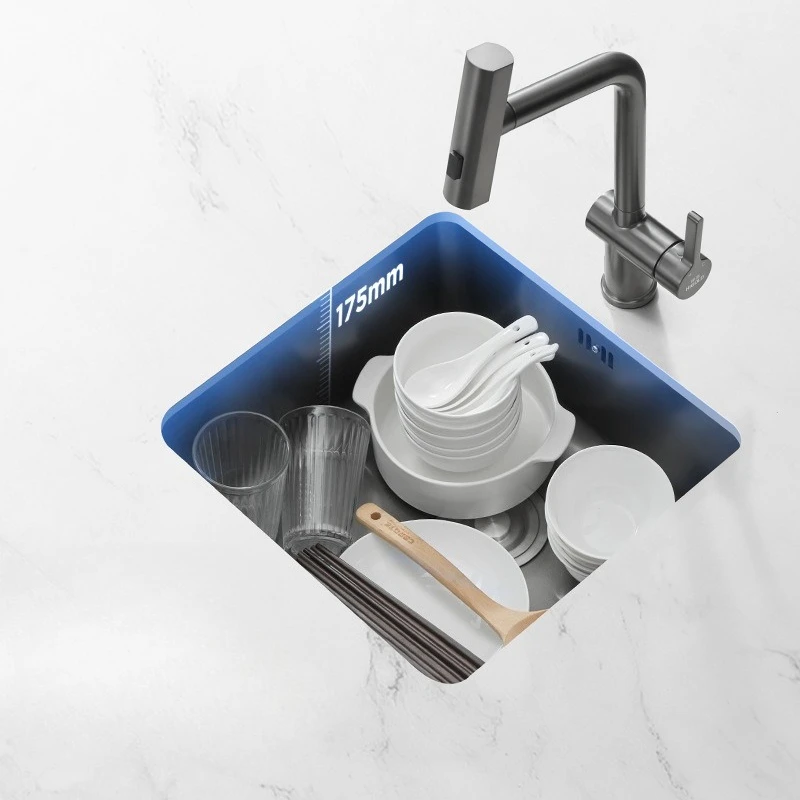 

Mini, Round, Small Square Sink, Household, Stainless Steel, Nano, Sink, Vegetable Basin, Dishsink