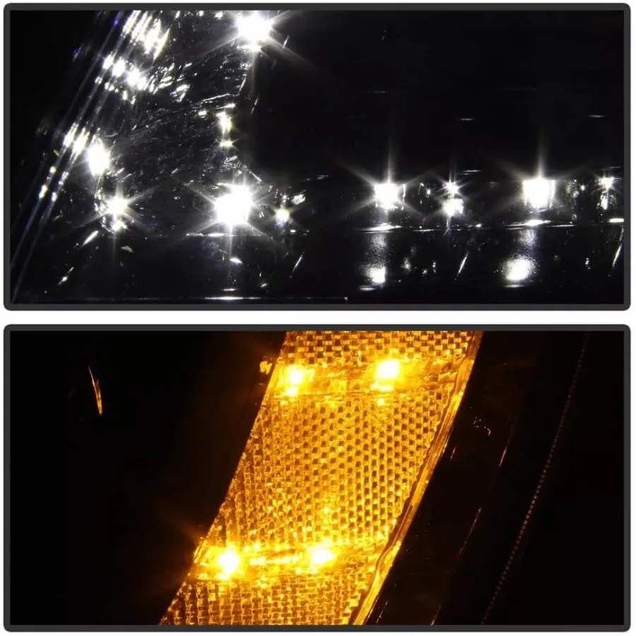 مجموعة المصابيح الأمامية لـ 20112023 كرايسلر 300 300C مع مصابيح أمامية لجهاز عرض هالوجين DRL LED بديلة للسائق والركاب