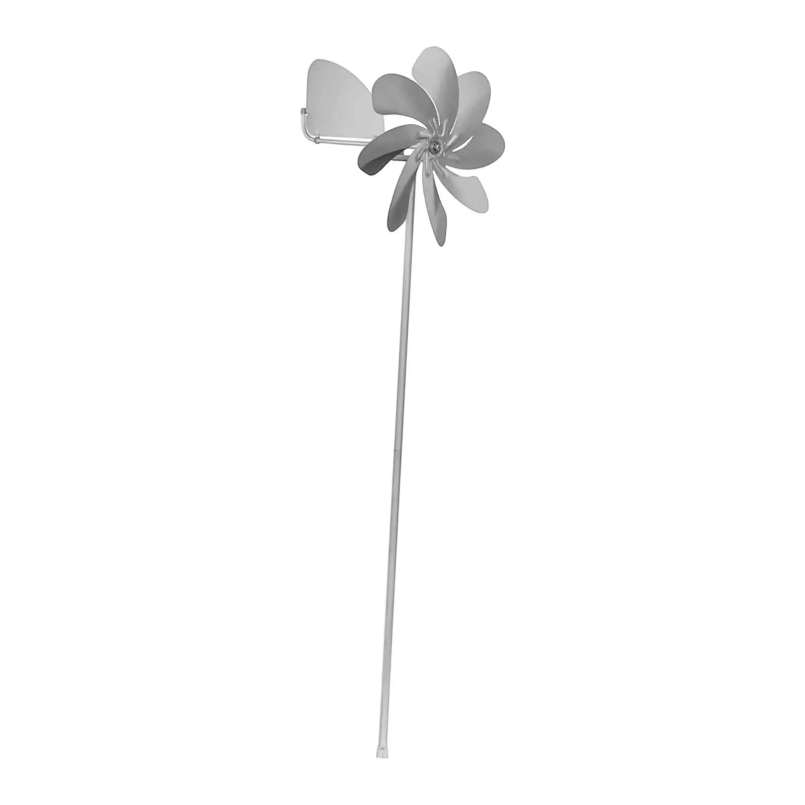 Wind Outdoor Decor Stainless Steel Decorative Swivel Garden Pinwheel Easy Installation for Driveway Outside Pathway
