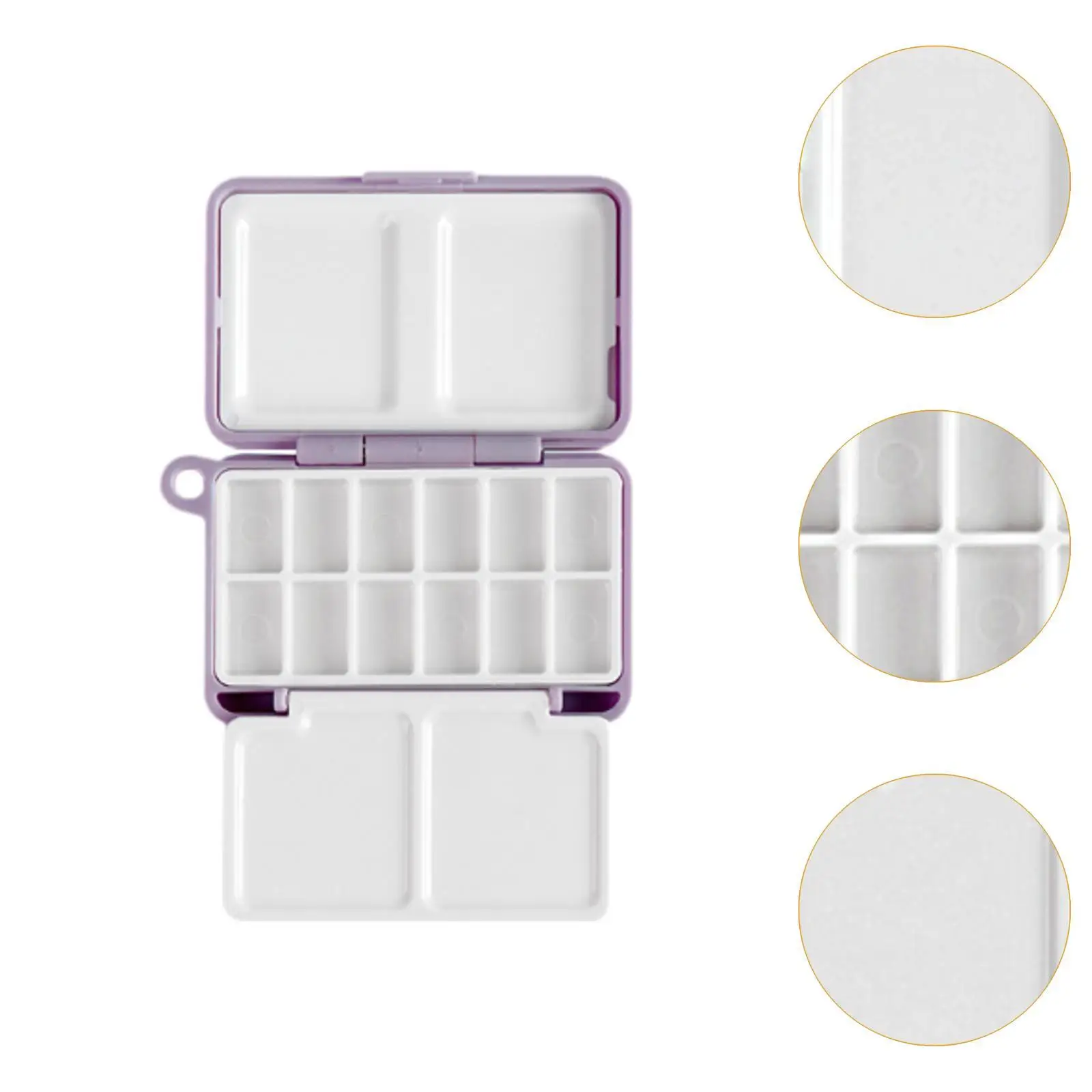 สีน้ํา Palette Empty Mini แบบพกพาพร้อมฝาปิดสีกล่องเดินทางสําหรับ Sketching Nail Art Notebook Graffiti อะคริลิคและสีน้ํามัน