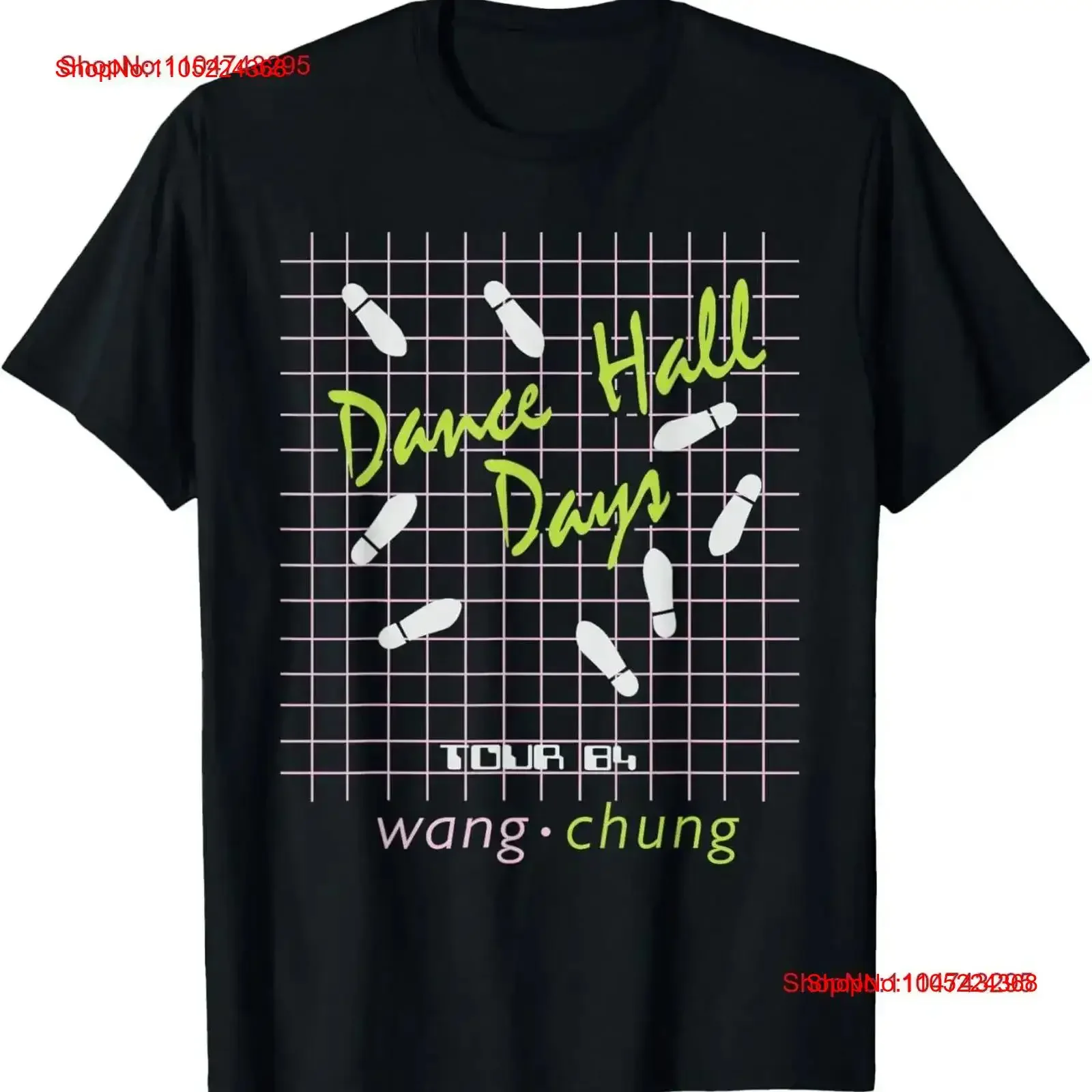 Wang Chung Dance Hall Days Have Fun Quiz on Back T Shirt vintage Washed Casual Stretched Breathable streetwear vintage Washed
