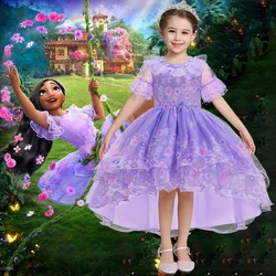 New Girls Dress For Kids Encanto Mirabel Dress Madrigal Cosplay Costume Fancy Dresses Carnival Halloween Princess Party Dress Up