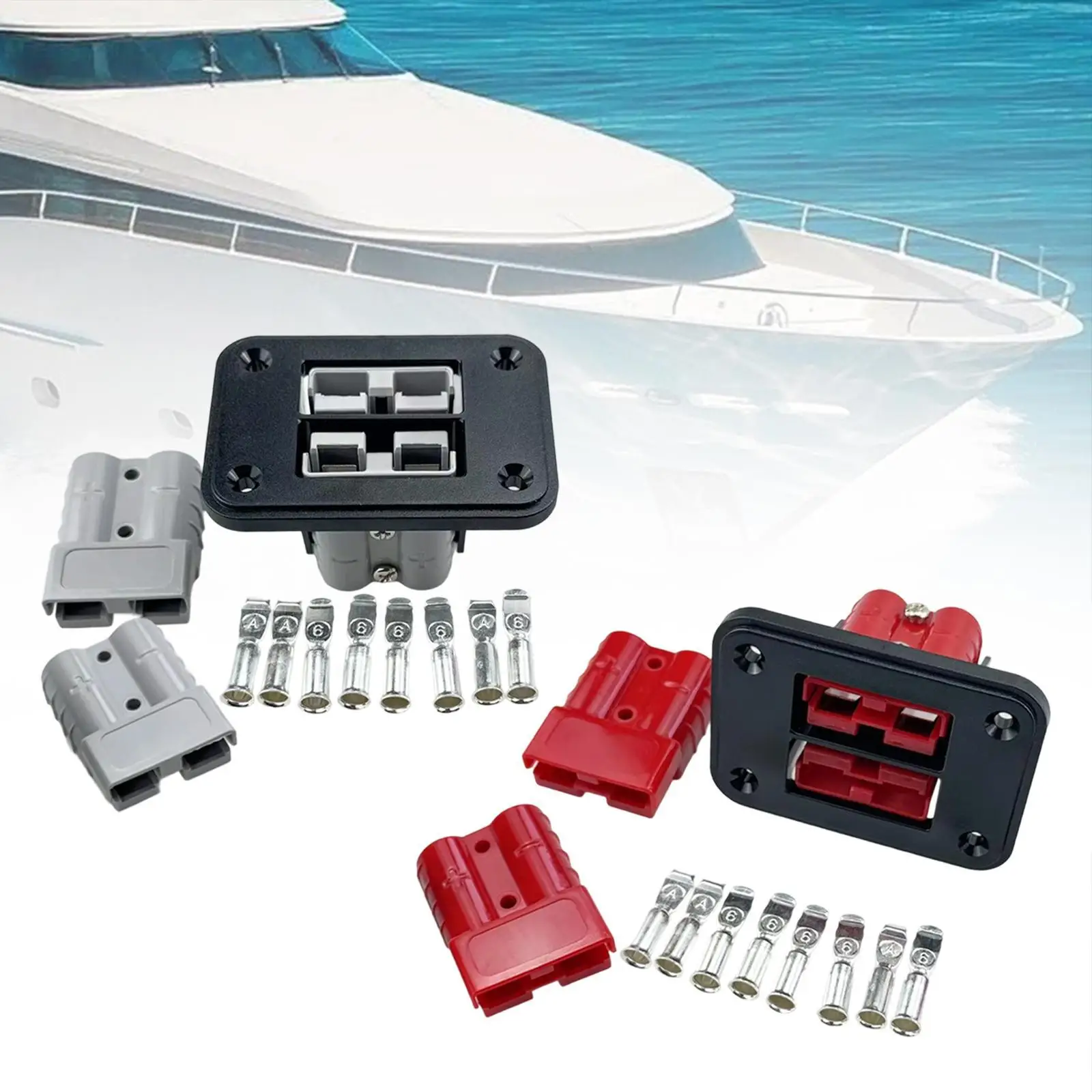 

Plug Mounting Panel Double Panels Connector Base Rainproof Sturdy Exterior Accessories Socket Panels Campers Accessories Bracket