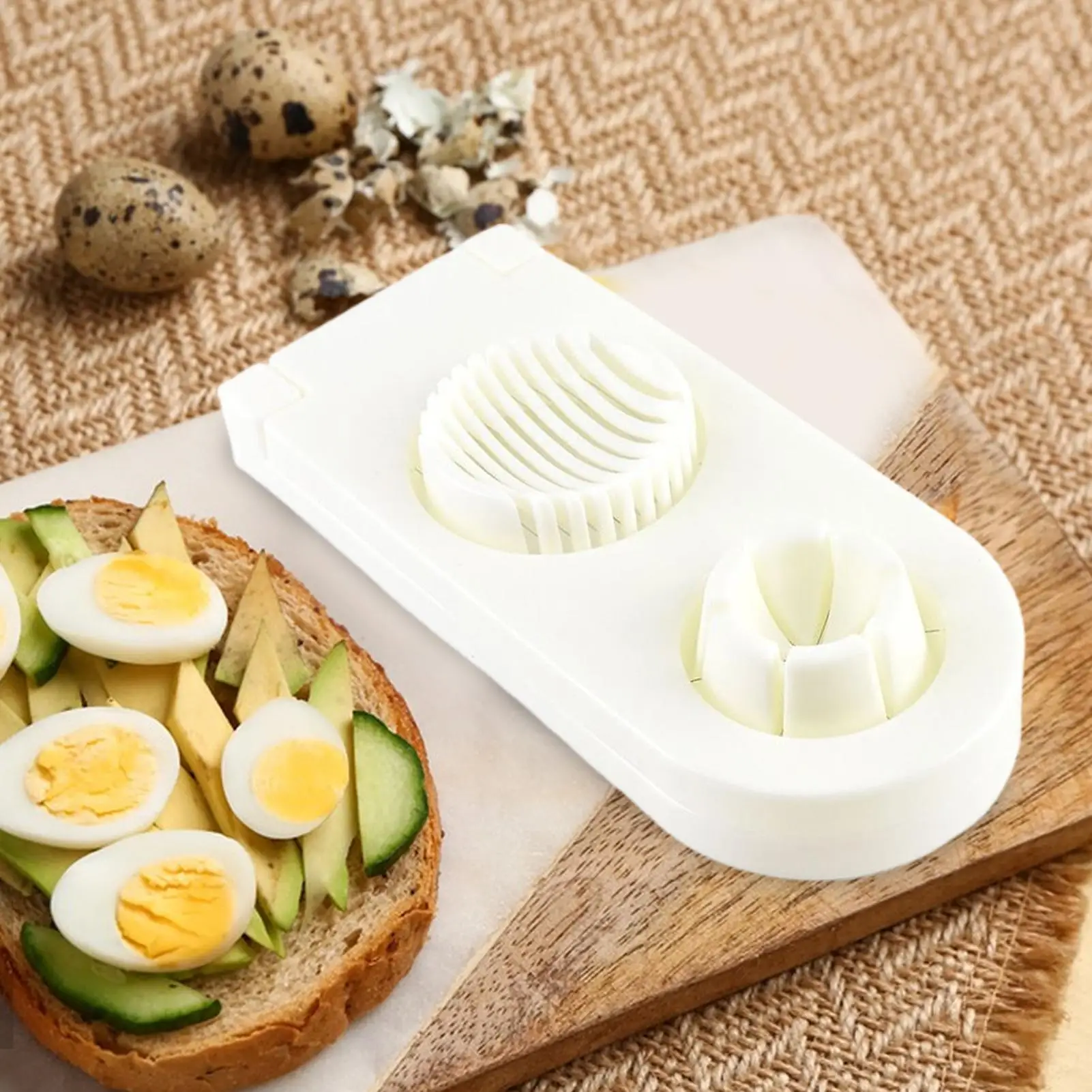 Egg Cutter Stainless Steel Wire Egg Chopper Cutting Tool 2 In 1 Chopper Kitchen Gadgets For Fruit Tomato Banana Strawberry - view 2