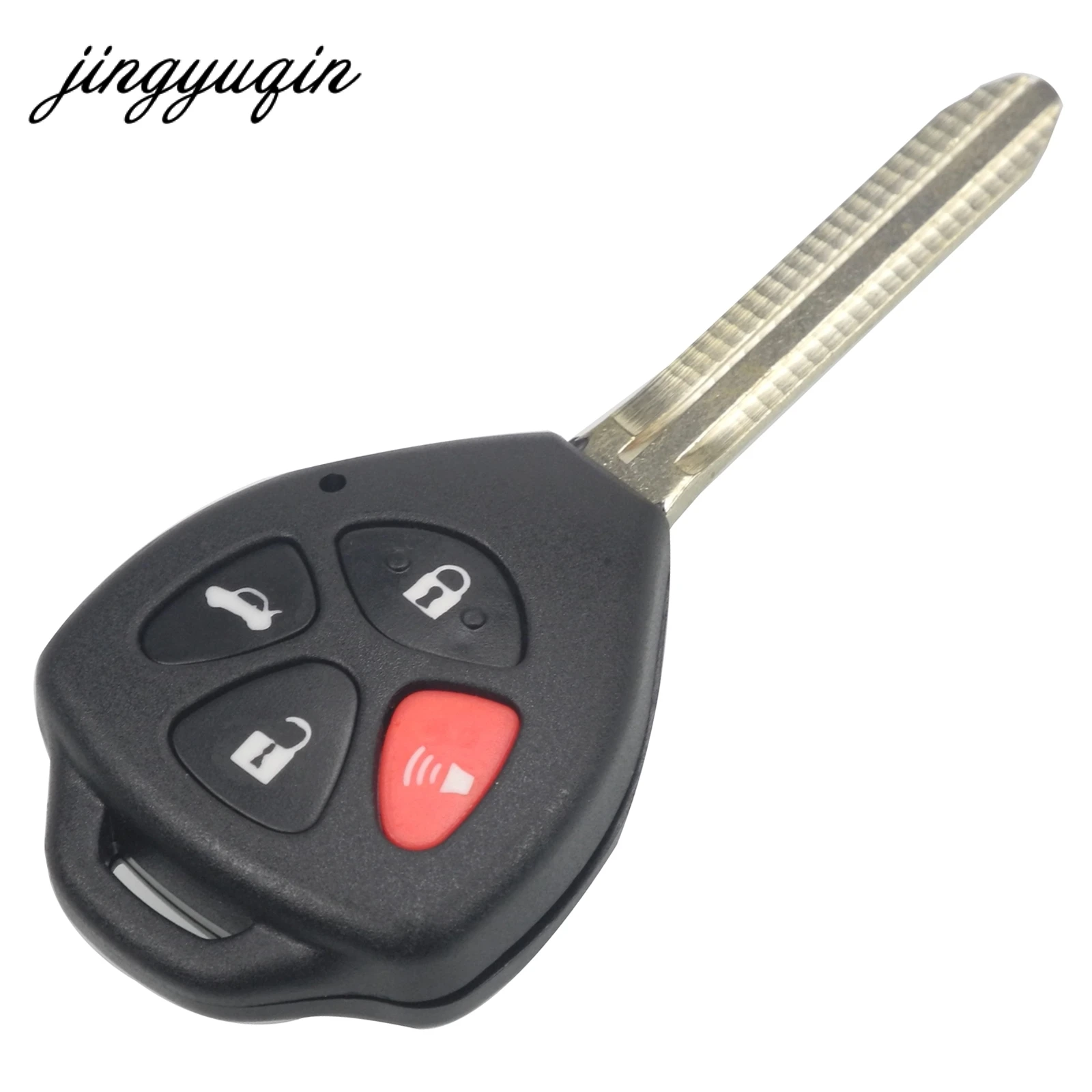 jingyuqin 50pcs/lot 4 Button Remote Key Shell Fob For TOYOTA Corolla Avalon Camry Matrix RAV4 Venza Yaris Case Uncut Blade