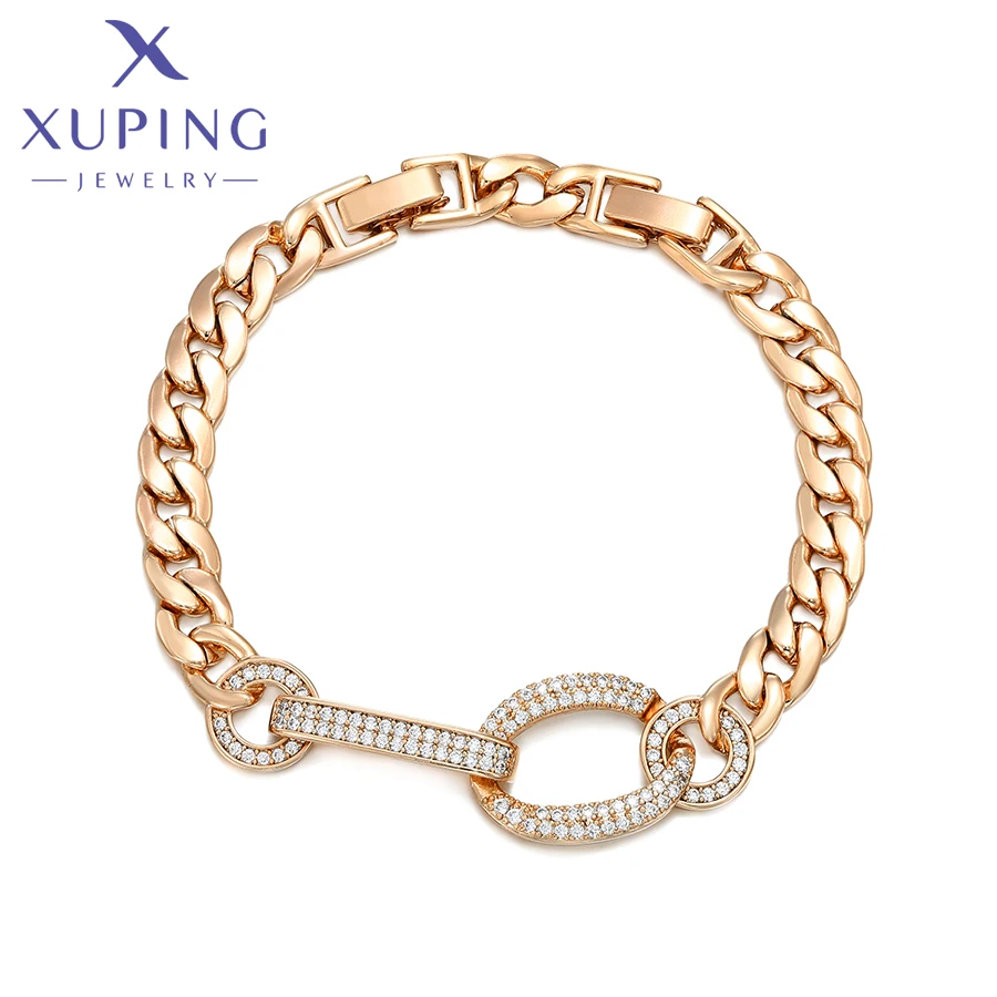 Xuping Jewelry Charm Trendy Style Gold Plated 19cm Hand Chain Bracelet for Women Fashion Exquisite Gift X000925432