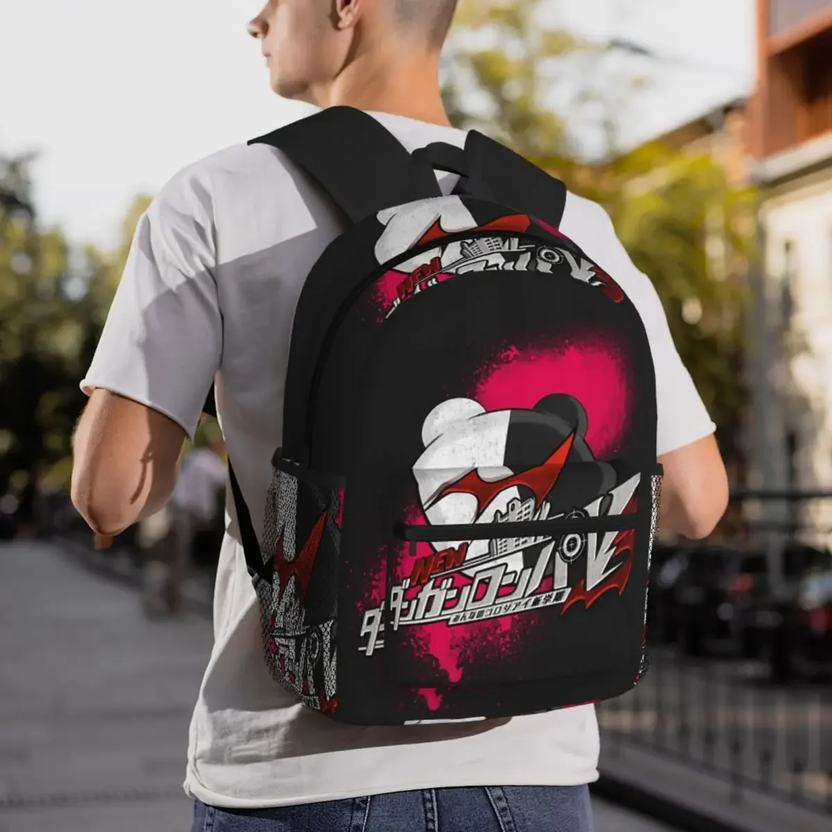 

Japan Anime Danganronpa Monokuma Student Backpack School Bag Hiking Travel Daypack for Men Women Fashion Bookbag Shoulder Bags