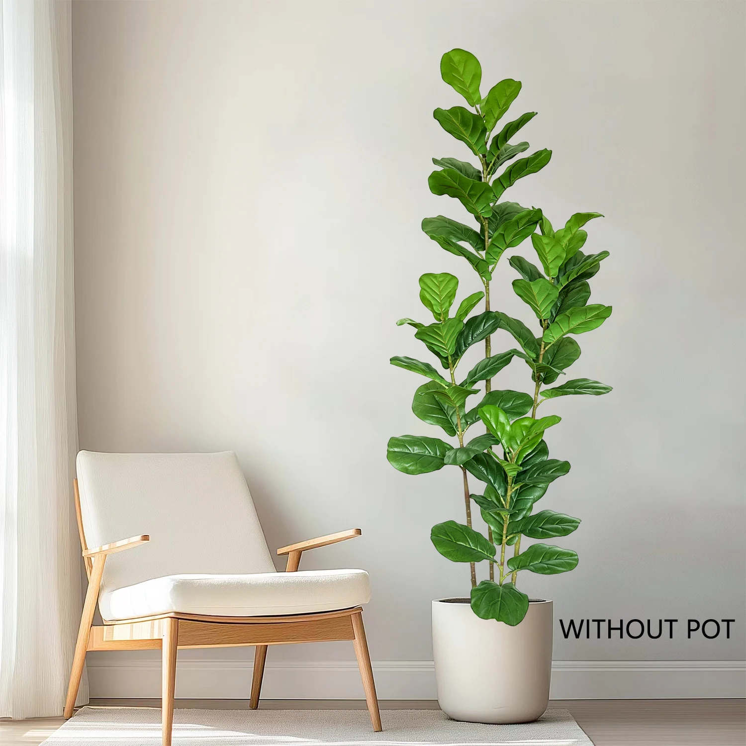 115-240cm Sztuczne rośliny Fiddle Leaf Fig Tree sztuczna roślina plastikowa wewnętrzna zewnętrzna sztuczna roślina do domu ogród pokój ślub wystrój