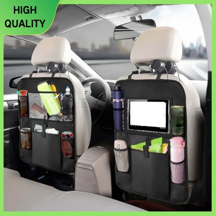 Car Organizer Multi-Pocket Car Auto Phone Pocket Pouch Car Back Seat Organizer Protector Hanging Storage Bag