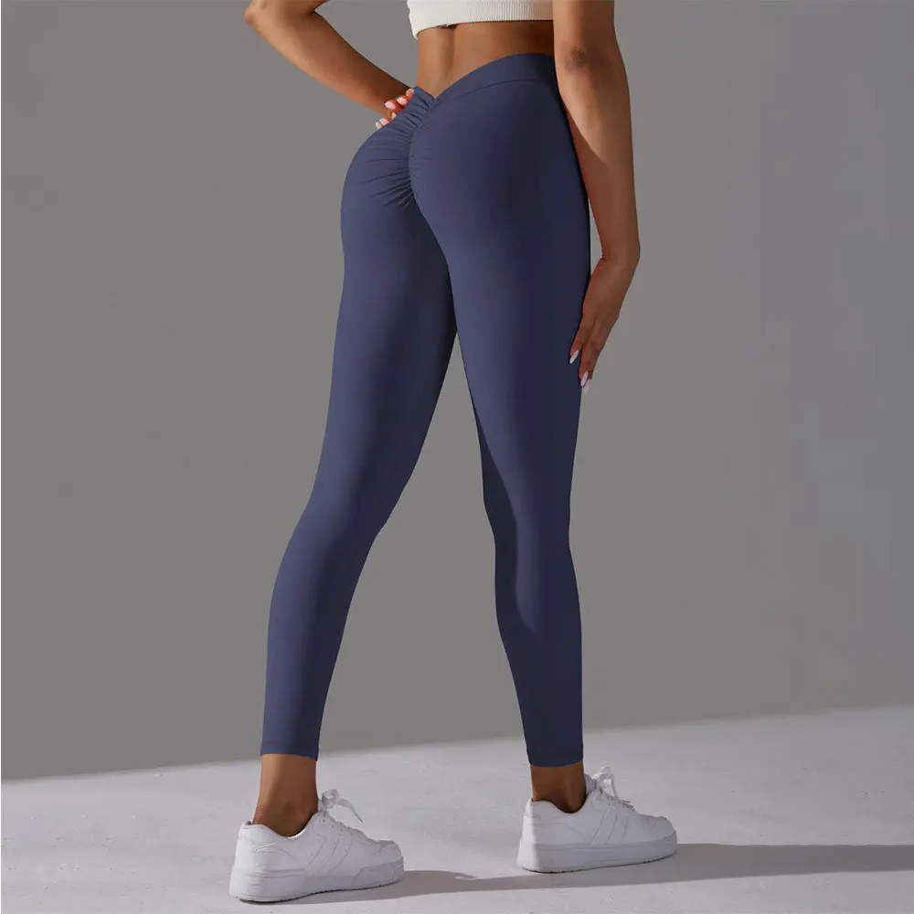 Seamless Yoga Pants Women Tights Sexy V Butt Push Up Fitness High Waist Pants Gym Workout Female Sports Running Yoga Leggings