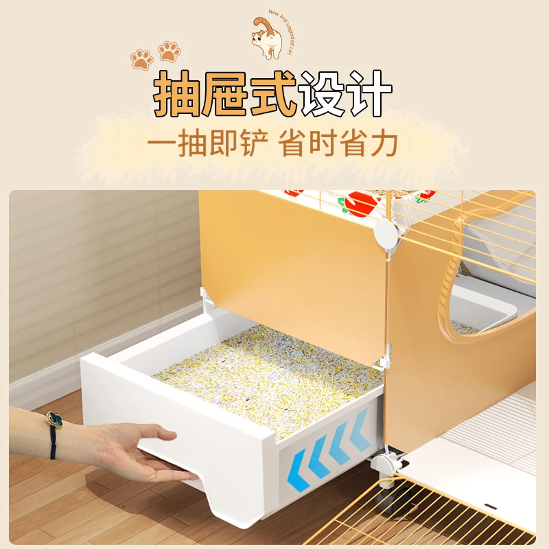Cat cage household indoor large free space toilet integrated  special small apartment does not occupy a villa