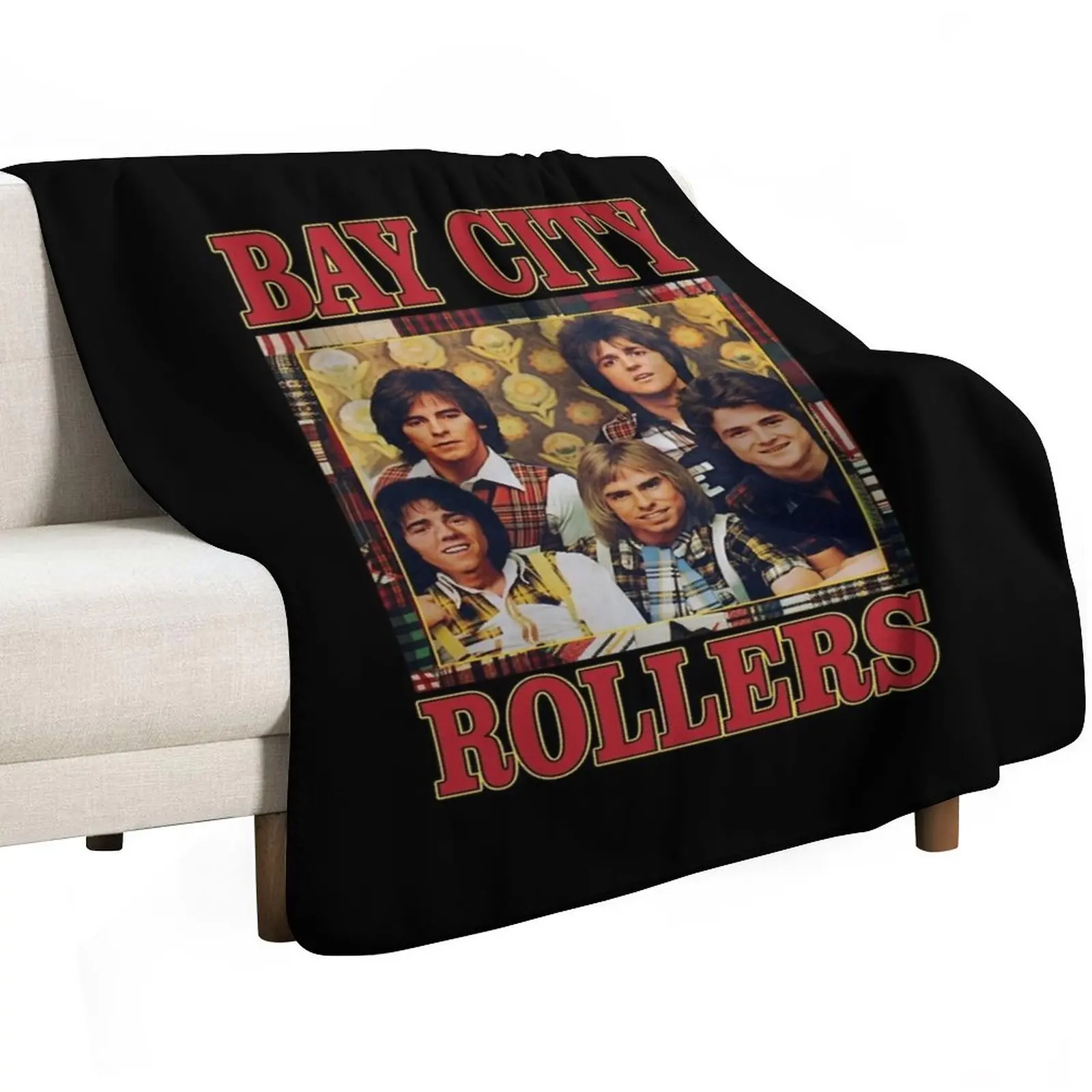 Gift Idea Band Bay City Rollers Music Rock Retro Vintage Throw Blanket Luxury manga blankets ands Weighted Summer Blankets
