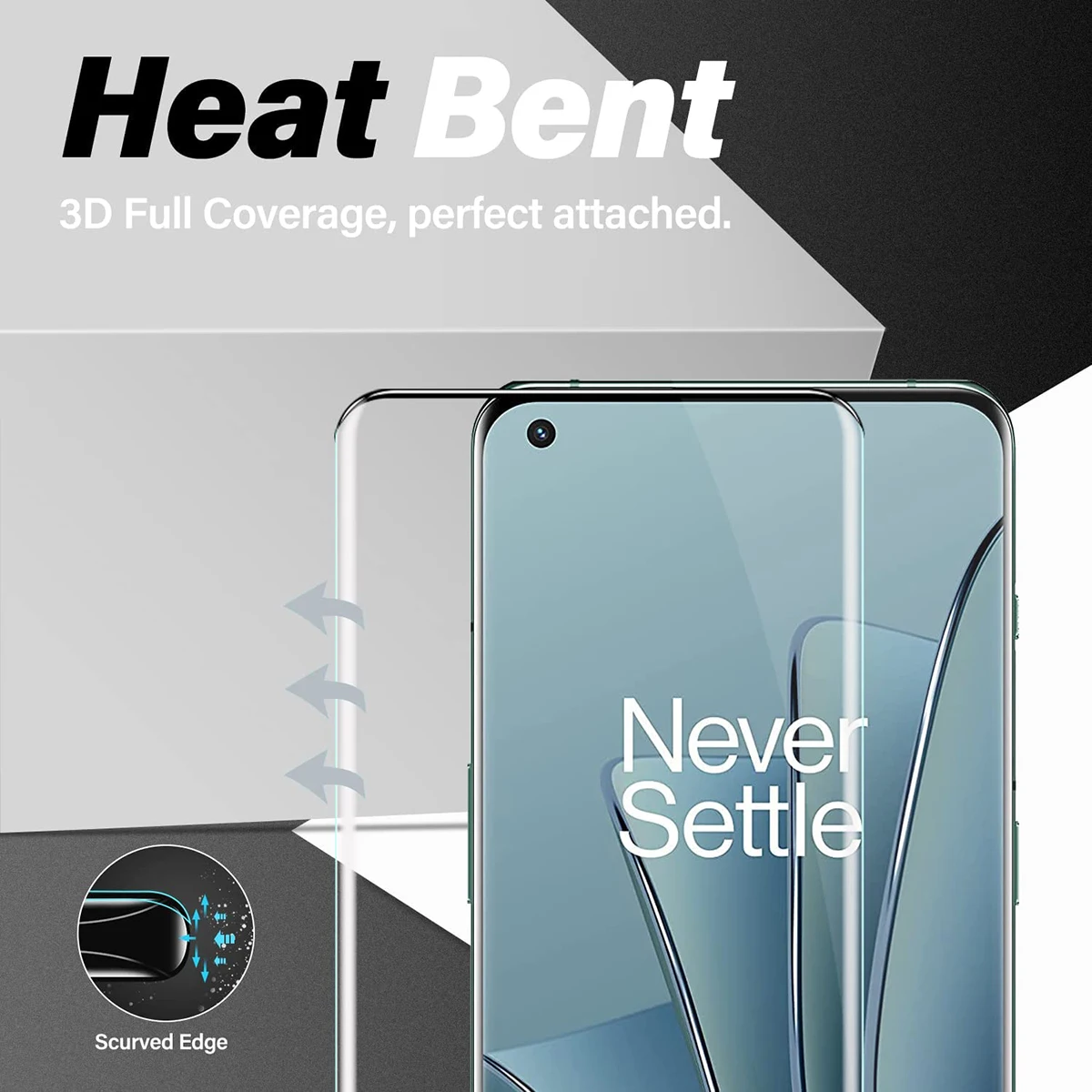 9H curvo quattro lati colla vetro temperato per OnePlus 10 Pro,2/4 pezzi HD Screen Protector