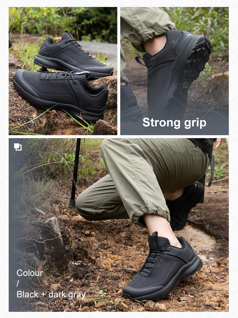 Baasploa Männer Wandern Turnschuhe Litschi Leder Hohe Qualität Männlichen Trekking Klettern Turnschuhe Nicht-slip Luxus Designer Outdoor Schuh – Detail 13