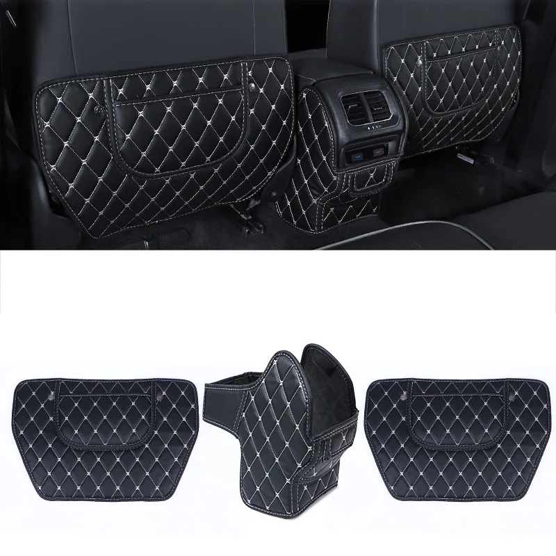 Leather Car Seat Armrest Anti-kick Mat for Volkswagen Tiguan 2017 2018 2019 2020 VW Accessories Auto 2021 2022 mk2 r line kits