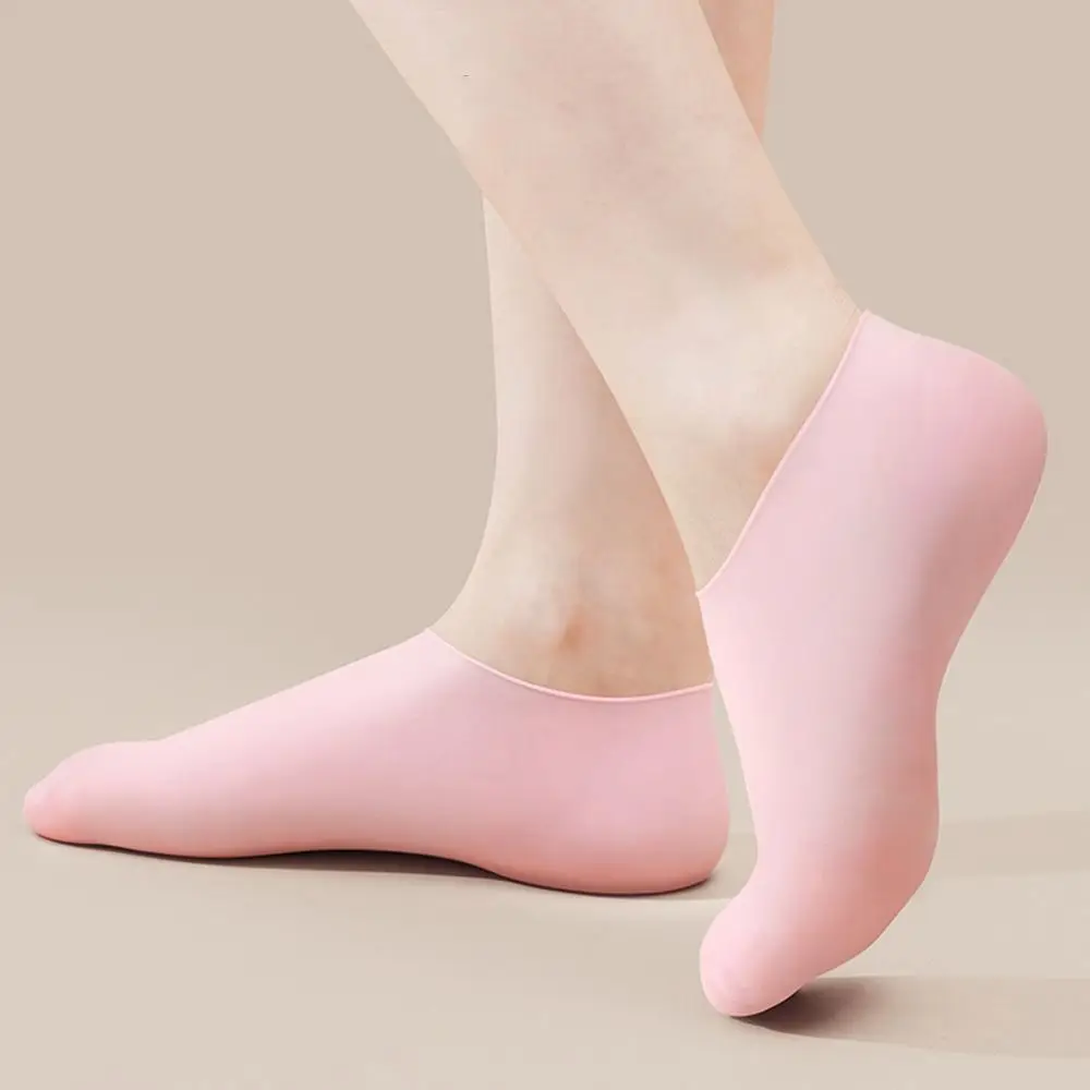 Calcetines hidratantes de silicona para reparación, alivio del dolor, antigrietas, calcetines para el cuidado de la piel, elimina la piel muerta, herramienta exfoliante para el cuidado de los pies