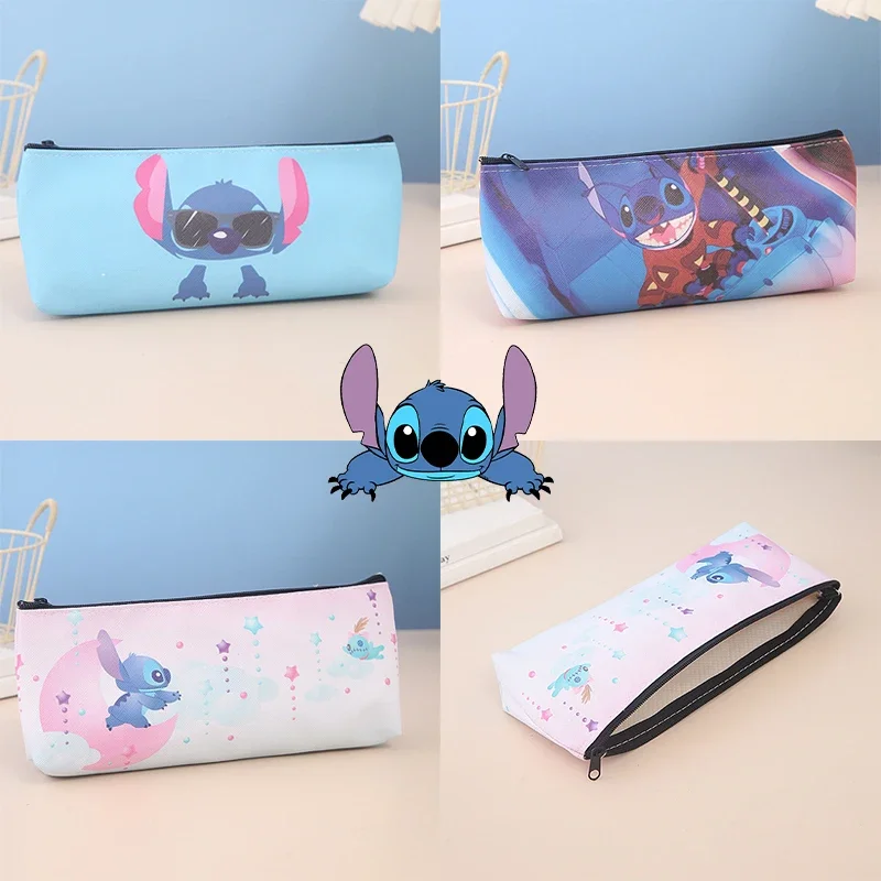 

Disney Stitch Pencil Case Anime Student Boys Girls Cute Stationery Storage Large Capacity Pen Bag Zipper Pouch School Supplies